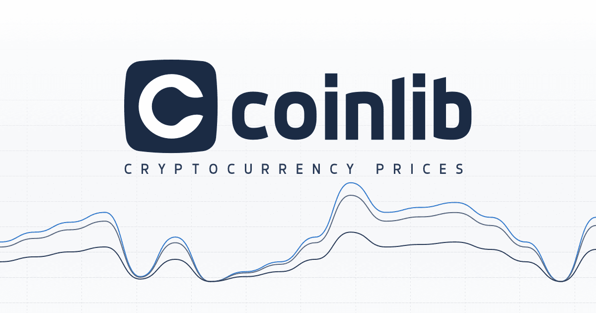 Coinlib logo with 'Cryptocurrency Prices' text and fluctuating line graph in the background.